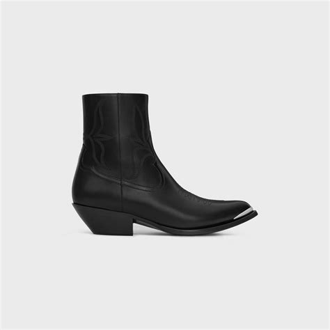 celine sock ankle boots|CELINE LEON ZIPPED BOOT in Shiny calfskin.